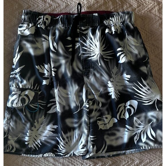 Men's Newport Blue tropical print swim trunks XL - Picture 1 of 4